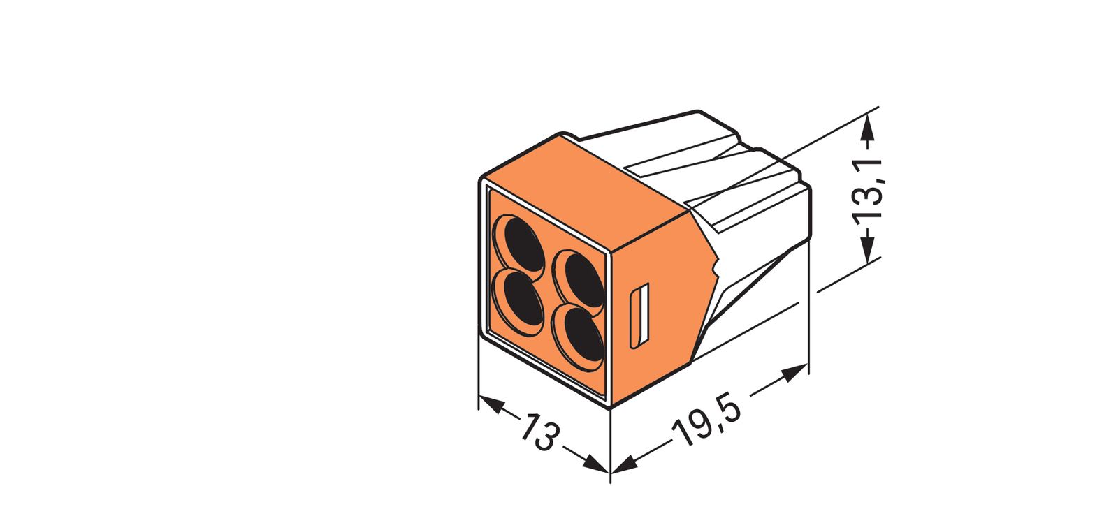 Steckklemme 4f 400V 24A 1,5-2,5qmm or f.Massivleiter