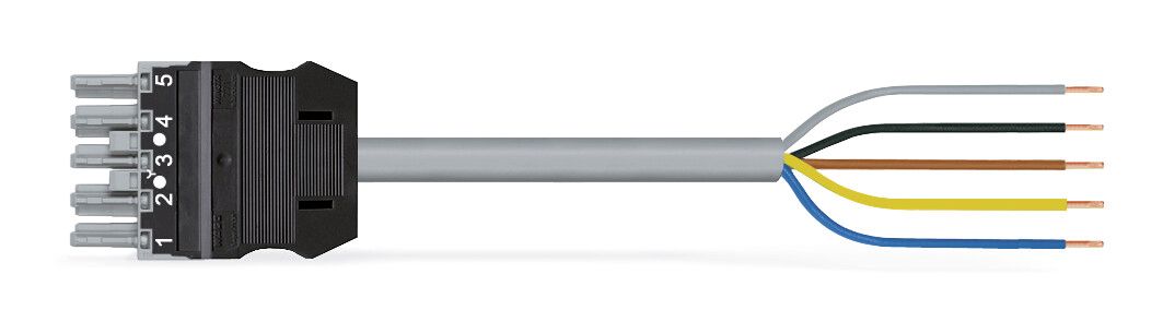 Systemverbindung 5p Serie 771 H05VV-F gr 1,5qmm 5x1,5qmm L1000mm Buchse fr.Ende
