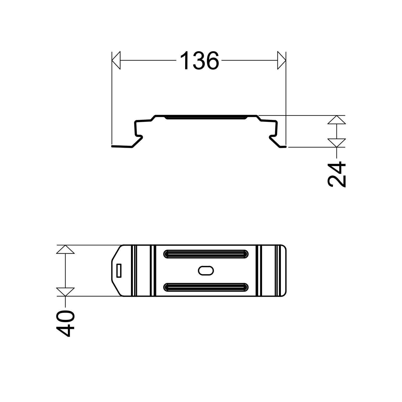 Befestigungsset edst L136mm B40mm H10mm