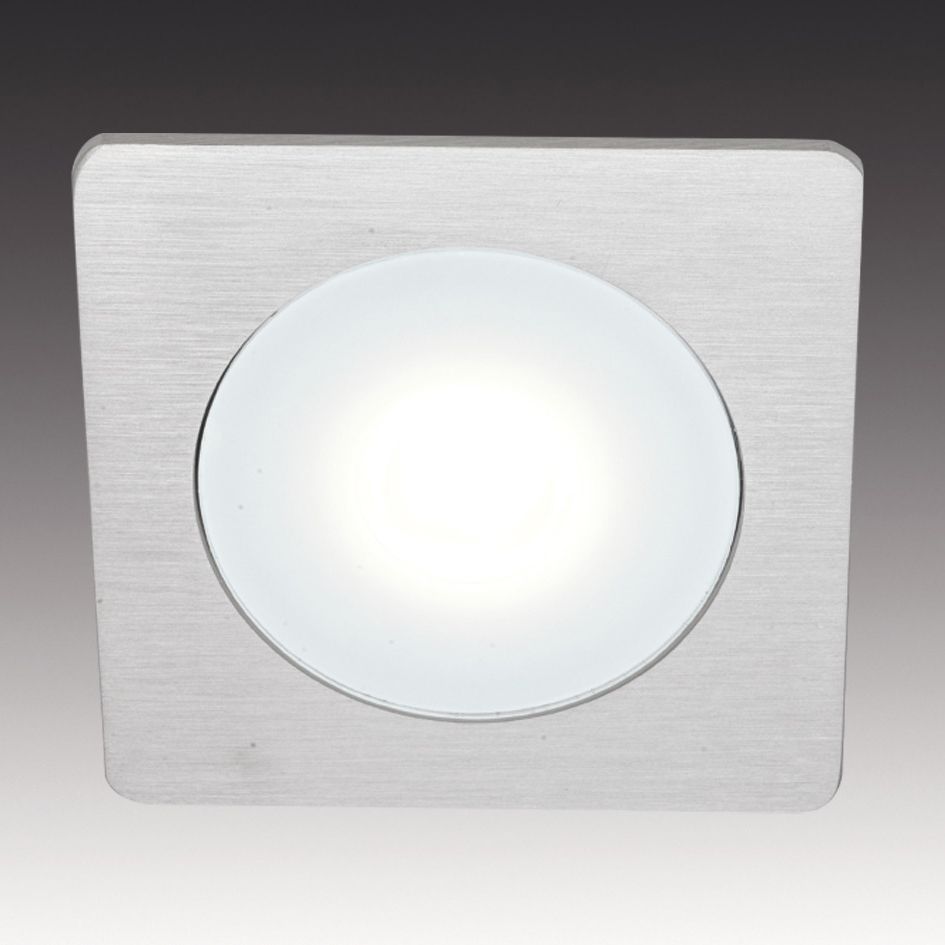LED-Einbaustrahler 7,5W 3000K 450lm Konv ws mt 1LED Alu IP20 Ø/EB78mm 90x90x14mm