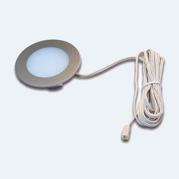 LED-Einbaustrahler 3W 3000K 210lm Konv chr mt 1LED Kst IP44 Direktans