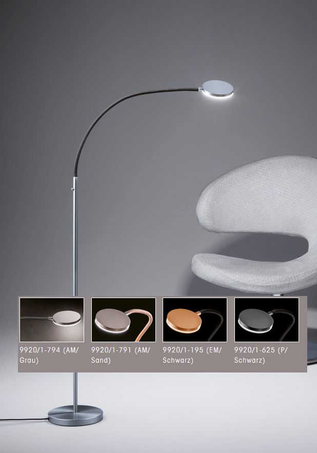 LED-Stehleuchte 19W FLEX-S 2700K 2000lm Konv 1LED elektr.Trafo direkt m.Schalter