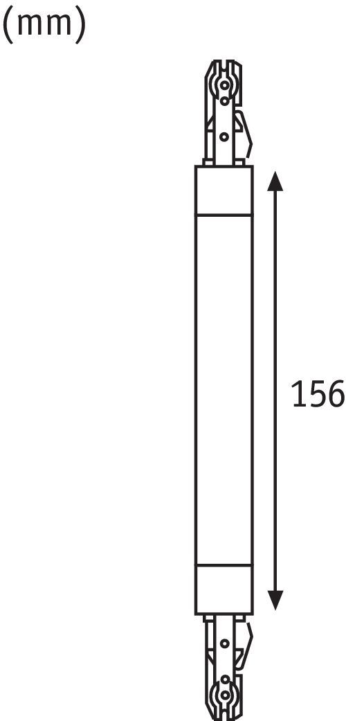 Kupplung/Verbinder flex URail chr 227mm
