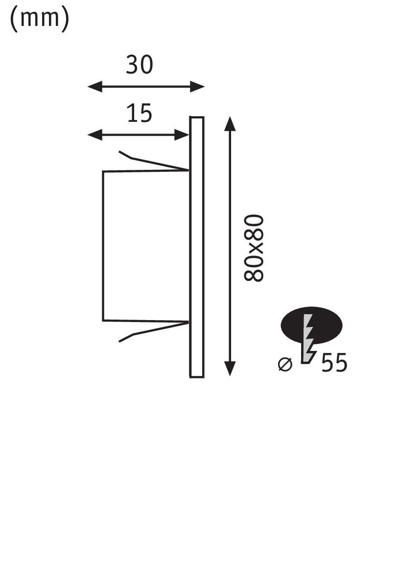 LED-Orientierungsleuchte Edge 1W 2700K 50lm chr 1LED elektr.Trafo IP20 Scheibe