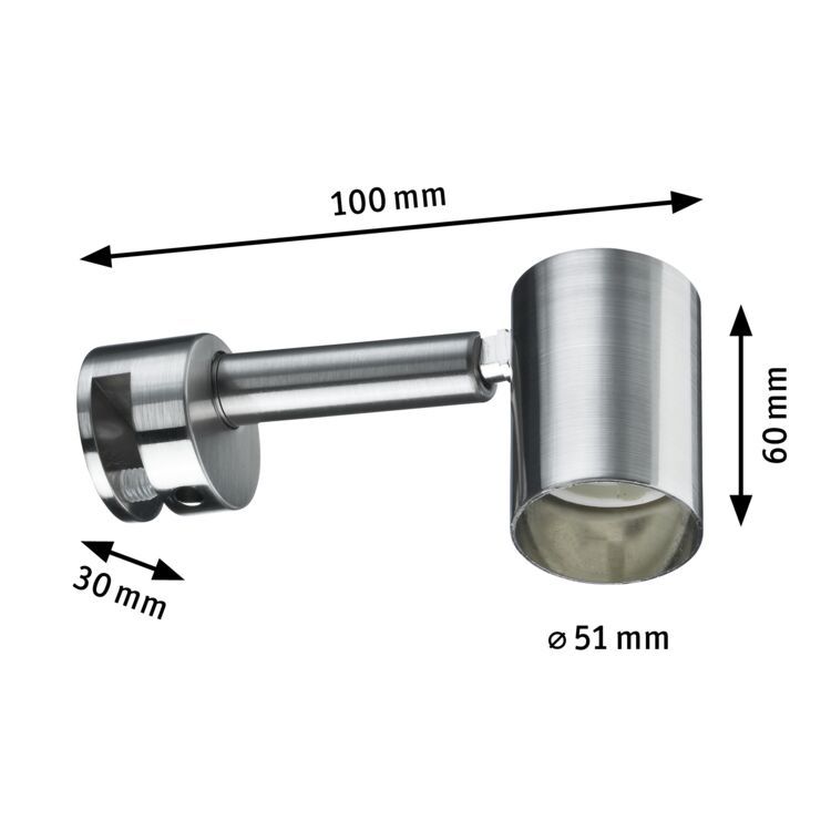 LED-Spiegelleuchte Simplo 5,3W si IP20 GU10 100x30x60mm