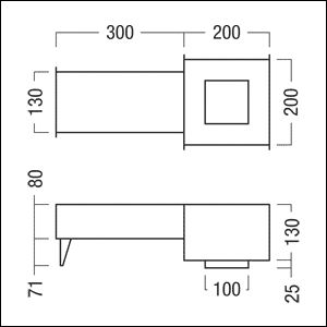 Einbaugehäuse gr PANOS ST L500mm B200mm H155mm