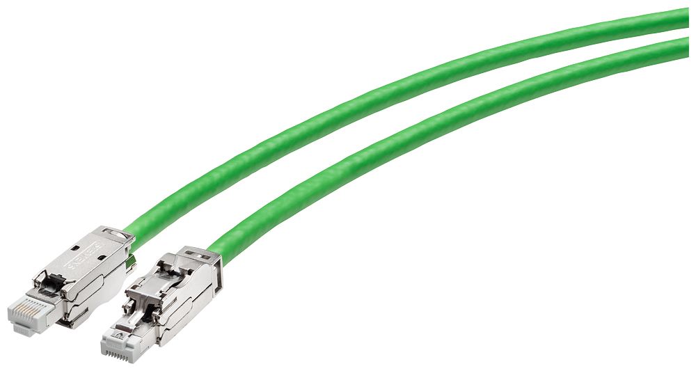 Patchkabel Cat6A IP20 25m gn RJ45 RJ45 Ölbeständig nach EN IEC 60811-404 1:1