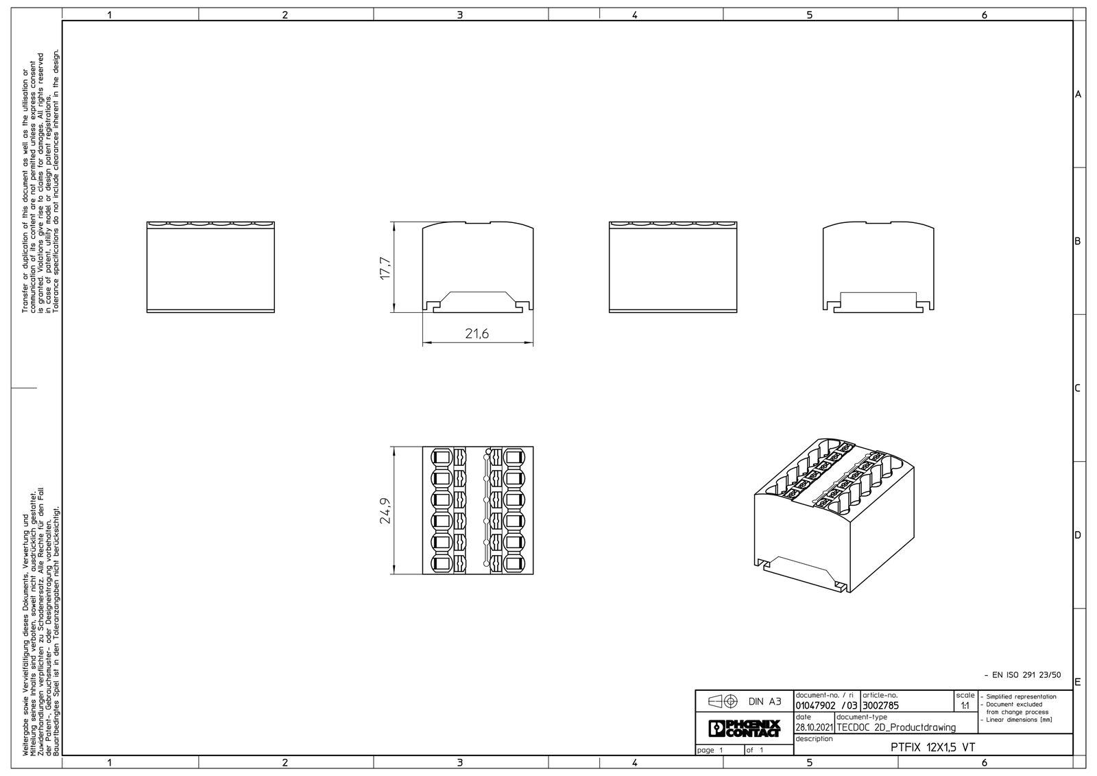 Verteilerblock 0,14-1,5qm 1Etage 12kl vi 17,5A Direktmont