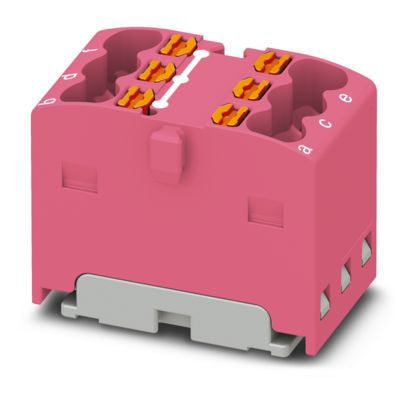 Verteilerblock 0,14-1,5qm 1Etage 6kl pi 17,5A pink Direktmont