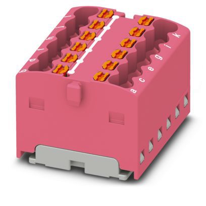 Verteilerblock 0,14-1,5qm 1Etage 12kl pi 17,5A pink Direktmont