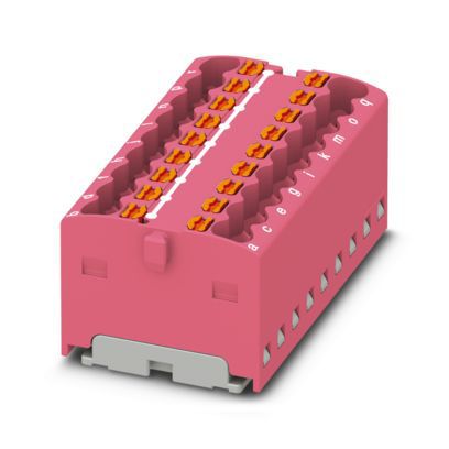 Verteilerblock 0,14-1,5qm 1Etage 18kl pi 17,5A pink Direktmont