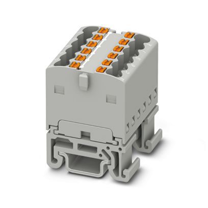 Verteilerblock 0,14-1,5qm 1Etage 12kl gr 17,5A Hutschiene TH15