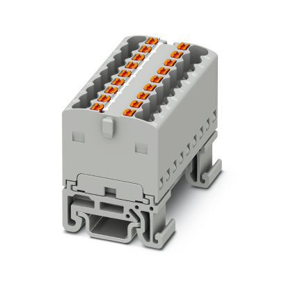 Verteilerblock 0,14-1,5qm 1Etage 18kl gr 17,5A Hutschiene TH15