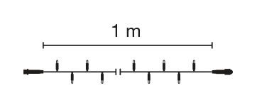 LED-Lichterkette rt 20LP IP67 1m 0,8W m.LM