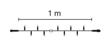 LED-Lichterkette gn 20LP IP67 1m 0,8W m.LM
