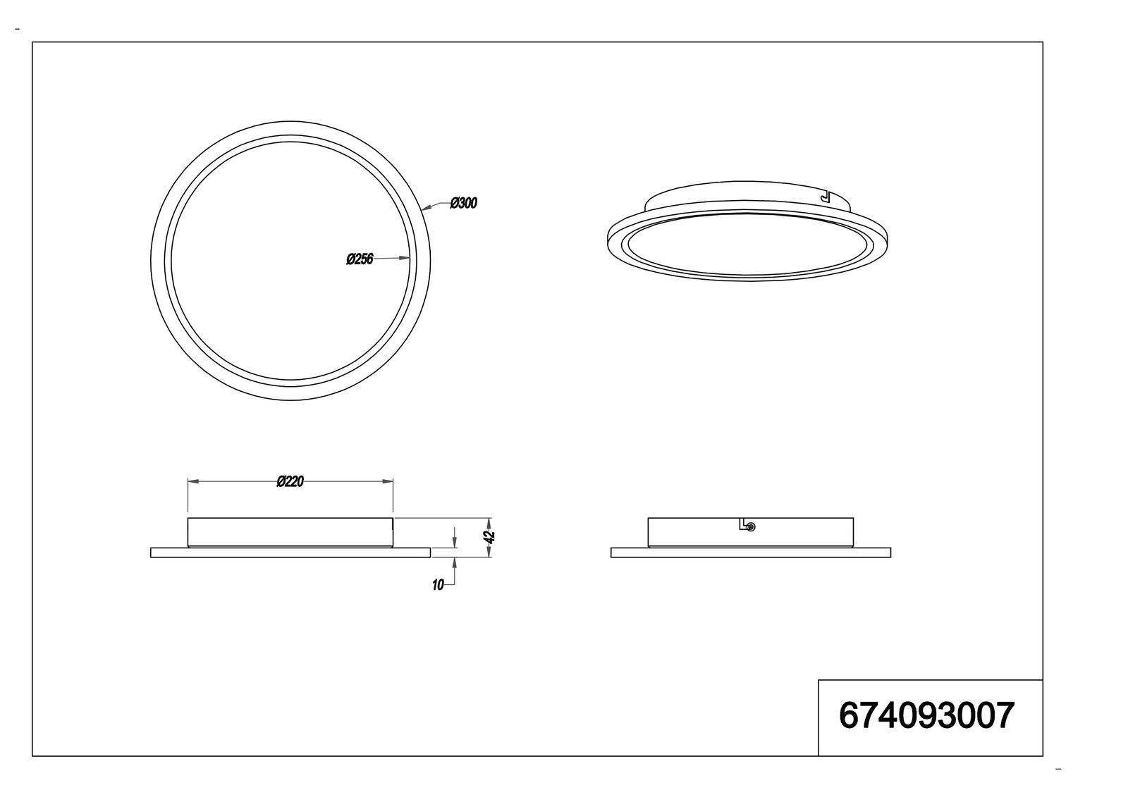 LED-Anbauleuchte Phoenix 15W 3000K Konv 1700lm nickel Dimmung Phasenabschnitt