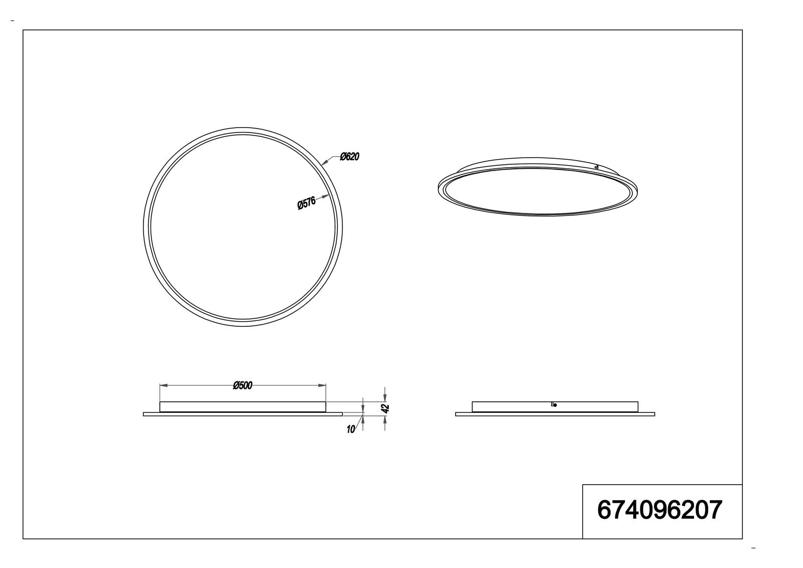 LED-Anbauleuchte Phoenix 31W 3000K Konv 3600lm nickel Dimmung Phasenabschnitt