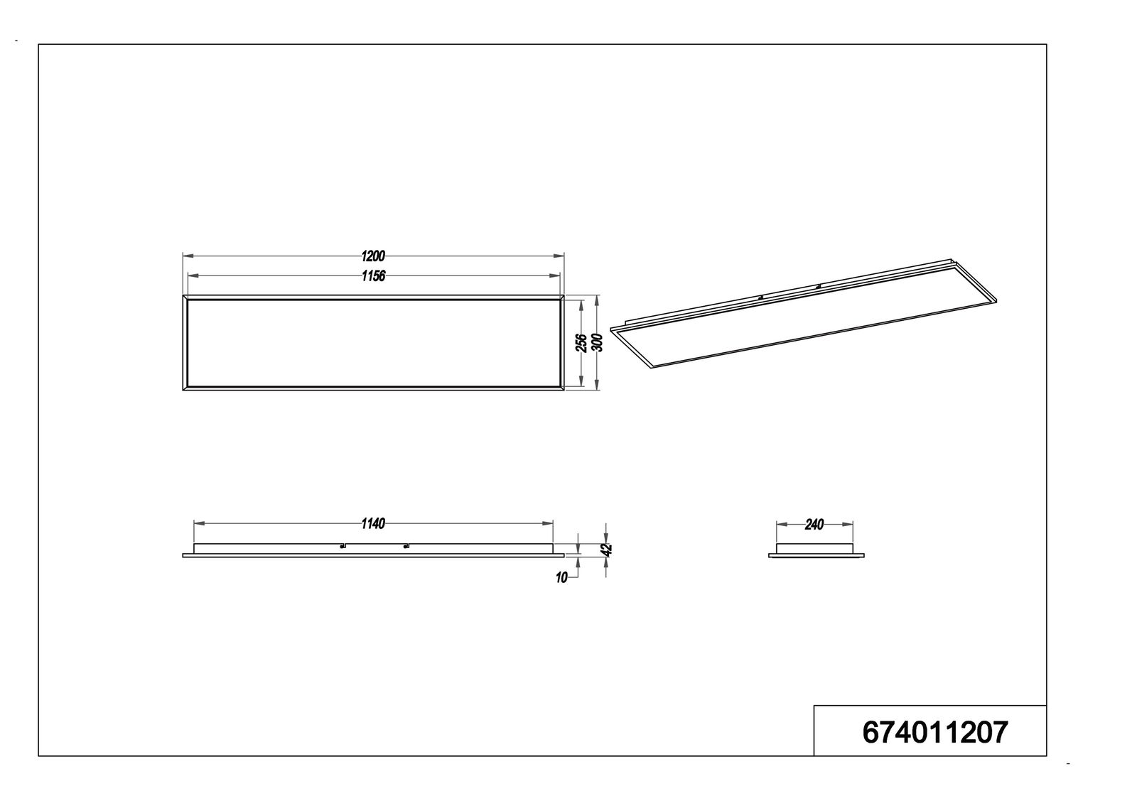 LED-Anbauleuchte Phoenix 30W 3000K Konv 3600lm nickel Dimmung Phasenabschnitt