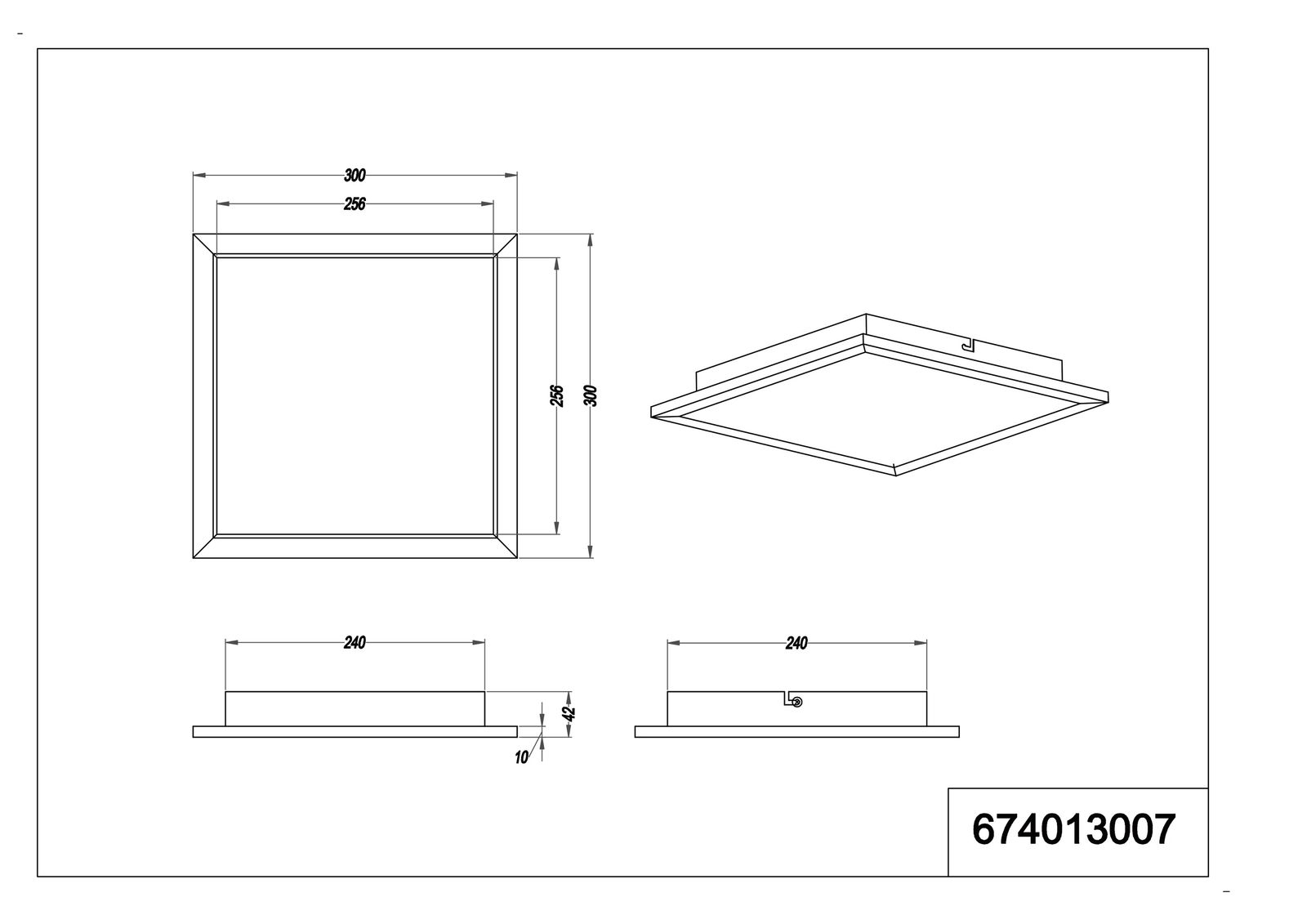 LED-Anbauleuchte Phoenix 15W 3000K Konv 1700lm nickel Dimmung Phasenabschnitt