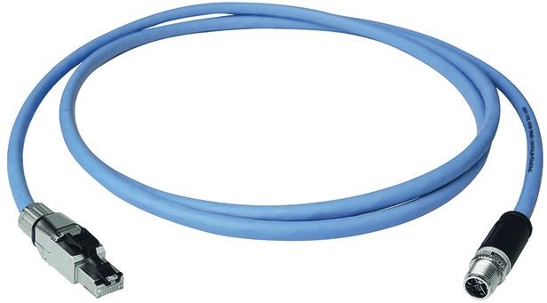 Patchkabel Cat7 S/FTP IP67 5m bl M12 RJ45 gekreuzt 24qmm