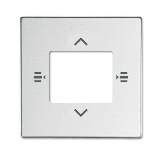 Zentralplatte Schalter alu-si mt div.Symbole aluminium-silber