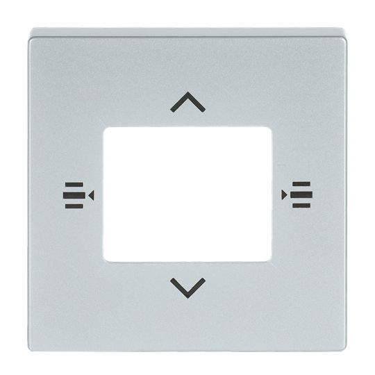 Zentralplatte Schalter alu-si mt div.Symbole aluminium-silber