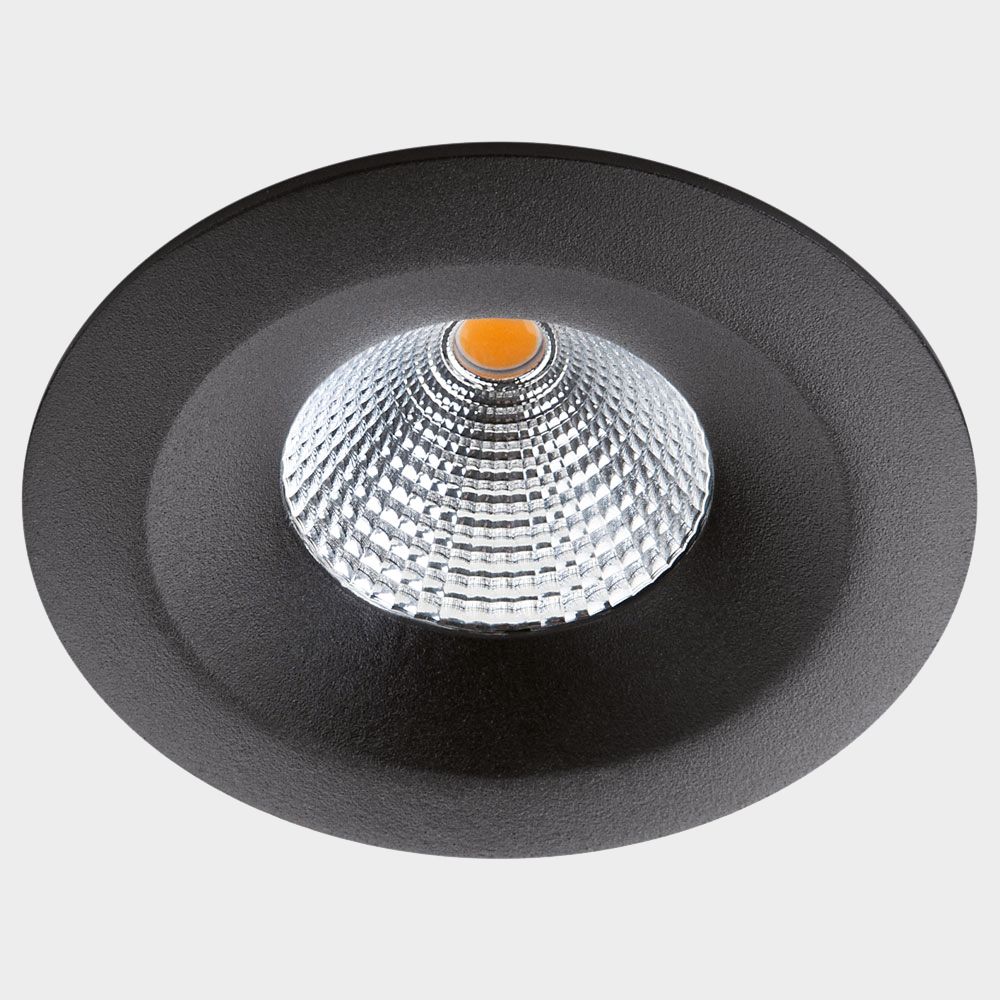 LED-Einbaustrahler 7W UNILED 3000K 630lm Konv 1LED Alu IP65 ws mt RF:hochglänzend