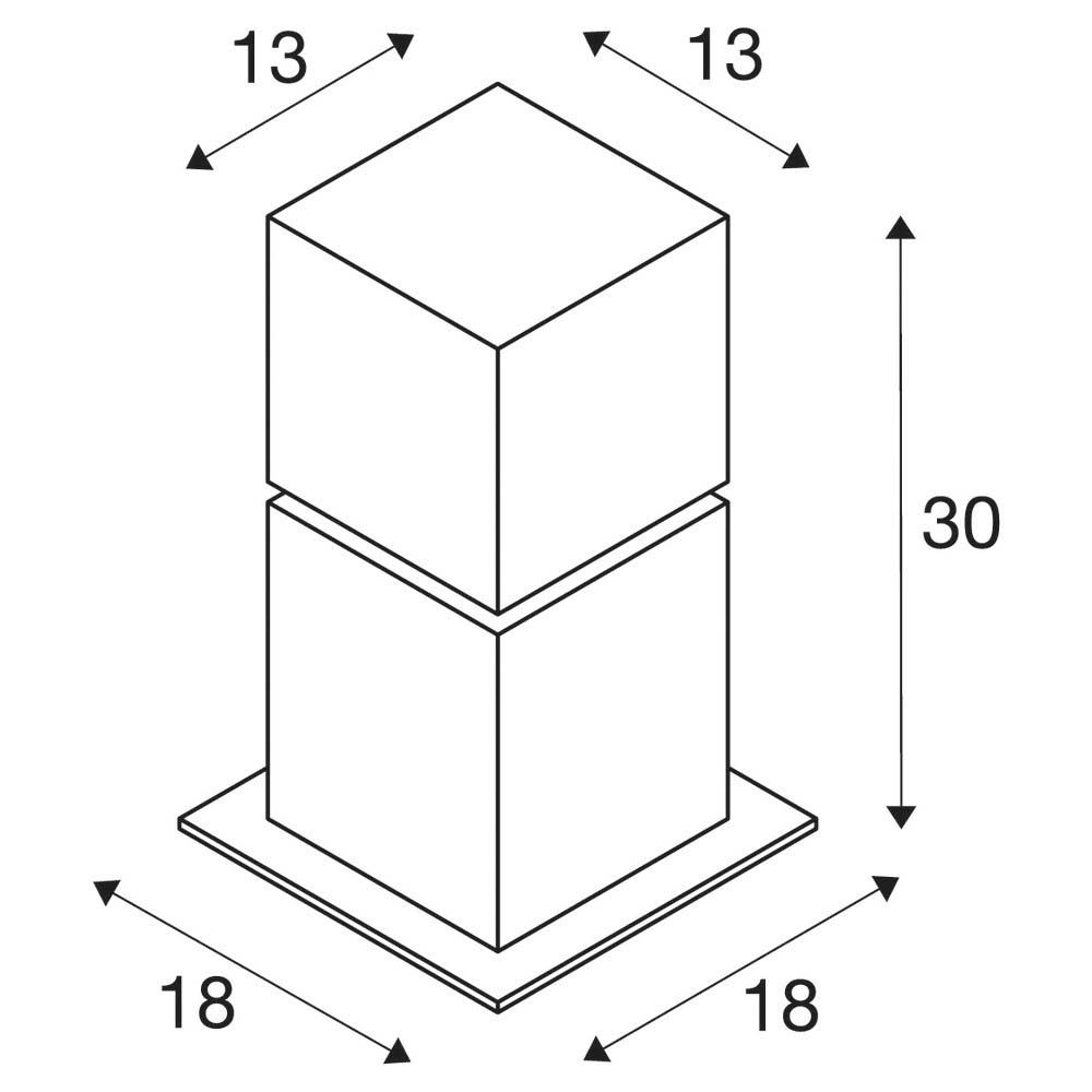 Pollerleuchte 20W E27 alu Edst Kst_opal HV IP44