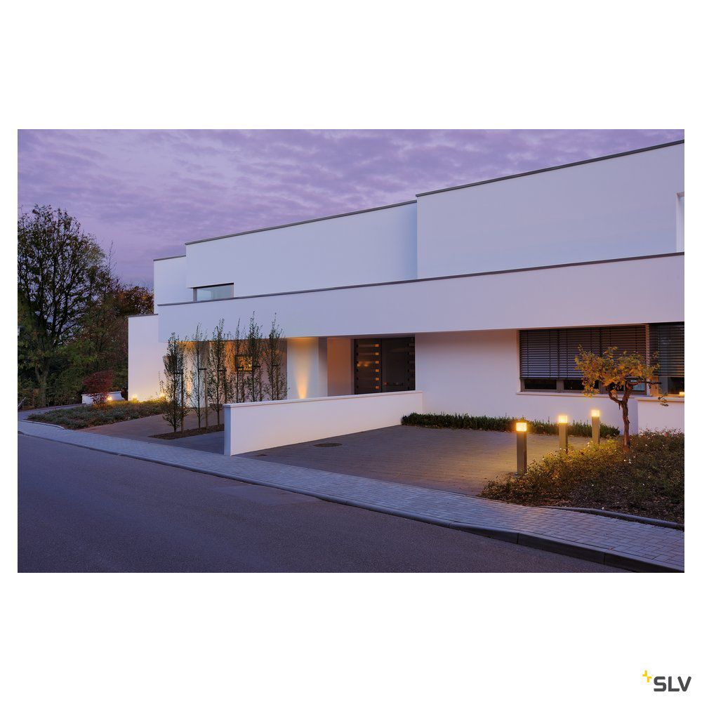 Pollerleuchte 20W E27 alu Edst Kst_opal HV IP44