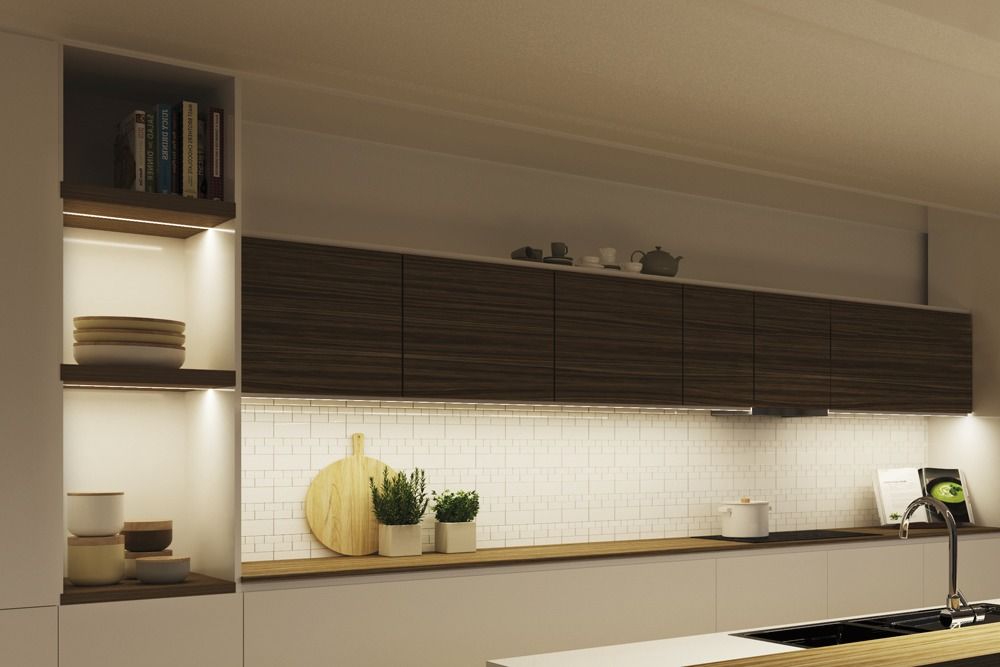 Aufbauprofil sw mt Alu 2000x17,5x11mm