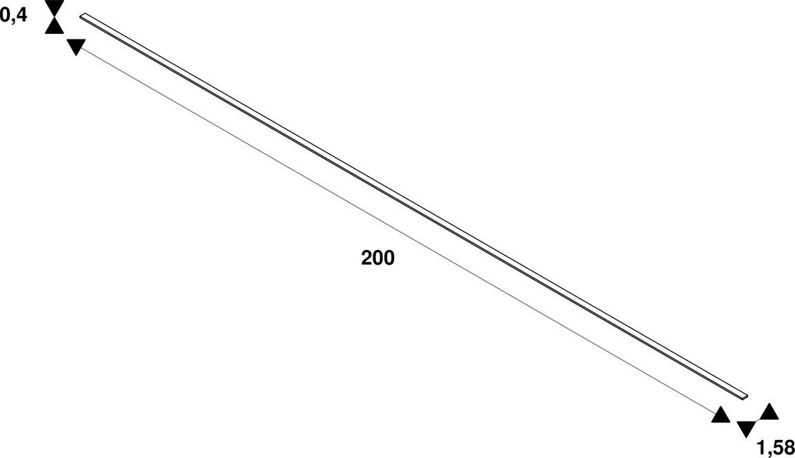 Abblendung ws sym direkt Kst 2000x15,8x4mm
