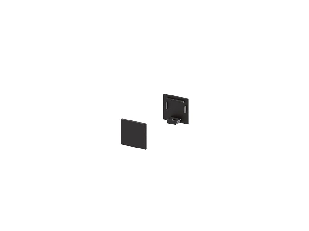 Endkappe sw Alu L5,5mm B17,5mm H16,2mm