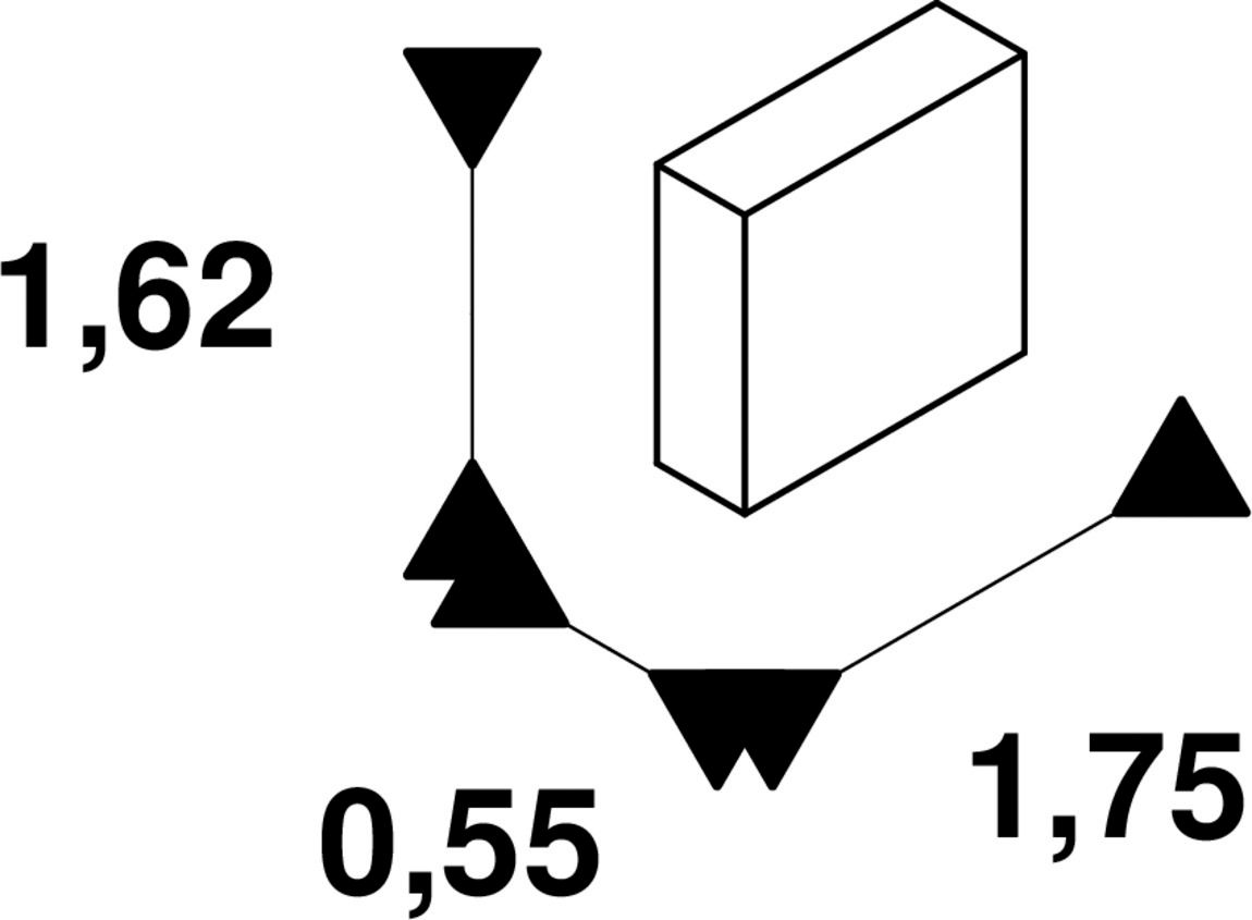 Endkappe sw Alu L5,5mm B17,5mm H16,2mm