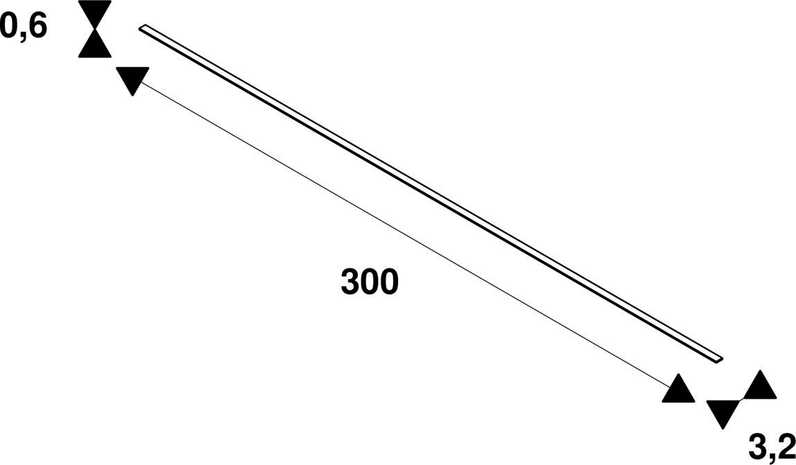 Abblendung ws sym direkt Kst 3000x32x6mm
