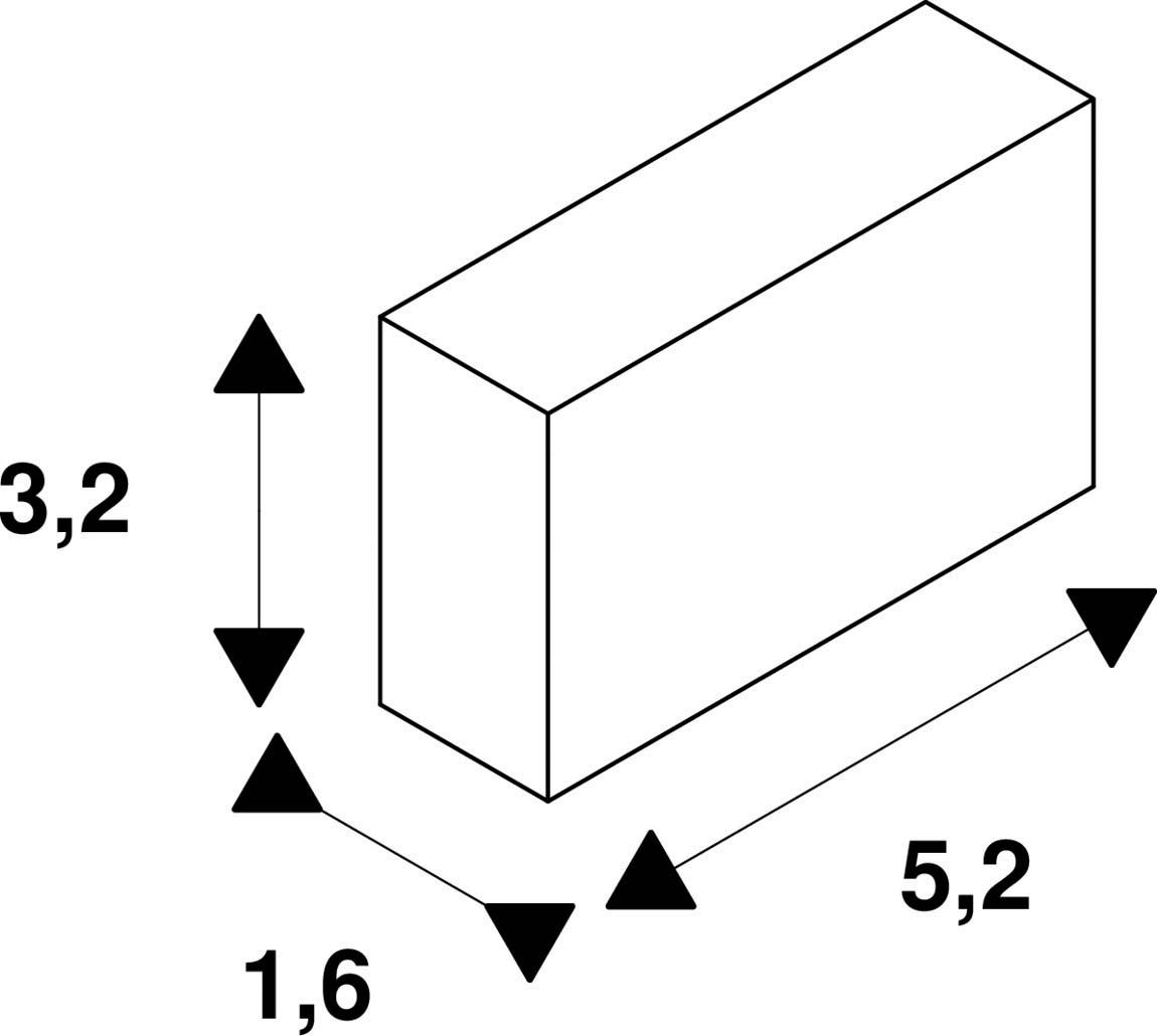 Endkappe sw Alu L16mm B52mm H32mm