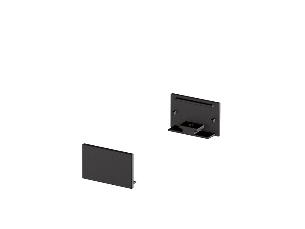 Endkappe sw Alu L10mm B35mm H22mm