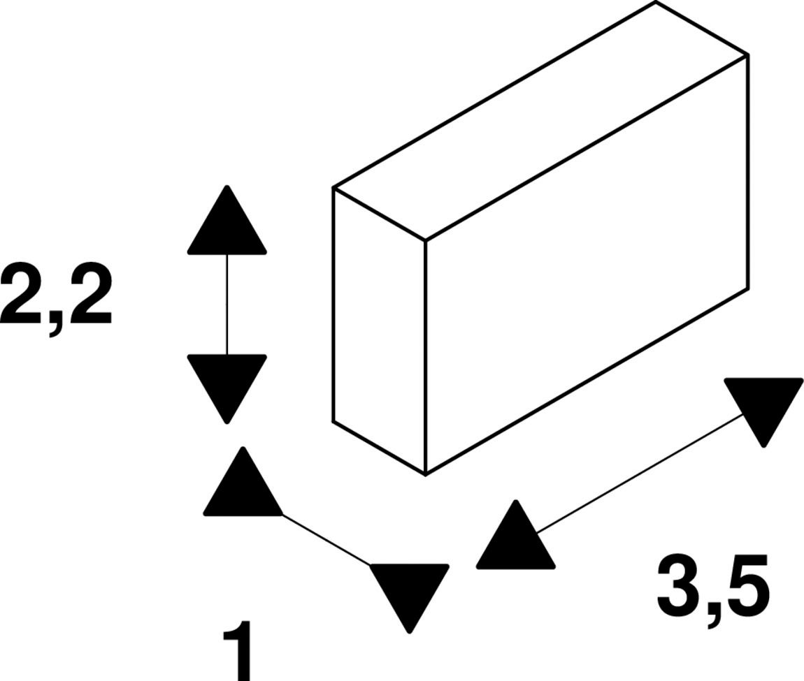 Endkappe sw Alu L10mm B35mm H22mm