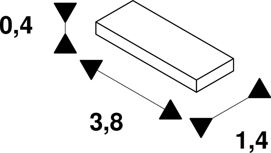 Kupplung/Verbinder ger al L38mm B14mm H4mm
