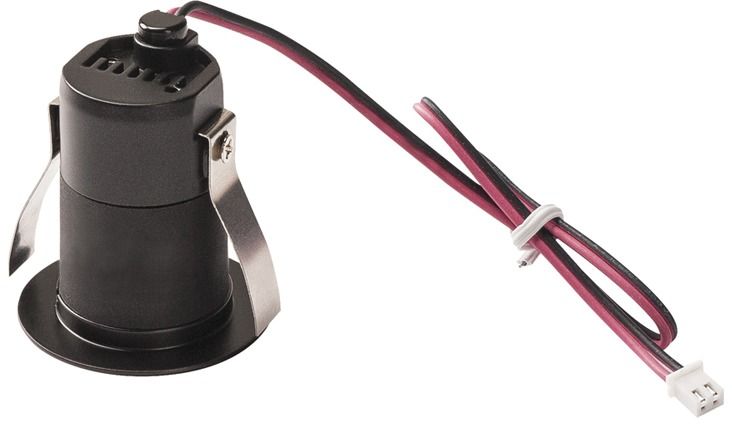 LED-Einbaustrahler 1,2W 3000K 70lm Konv sw mt 1LED Alu IP20 RF:matt Ø/EB35mm