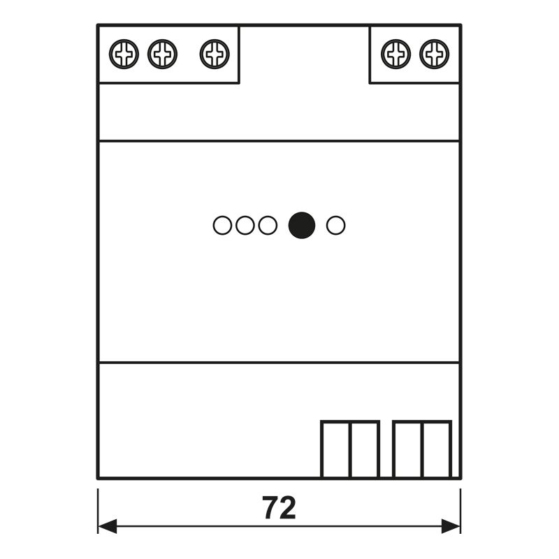 Spannungsversorgung KNX REG 4TE 640mA Busspannung pufferbar m.LED-Anz