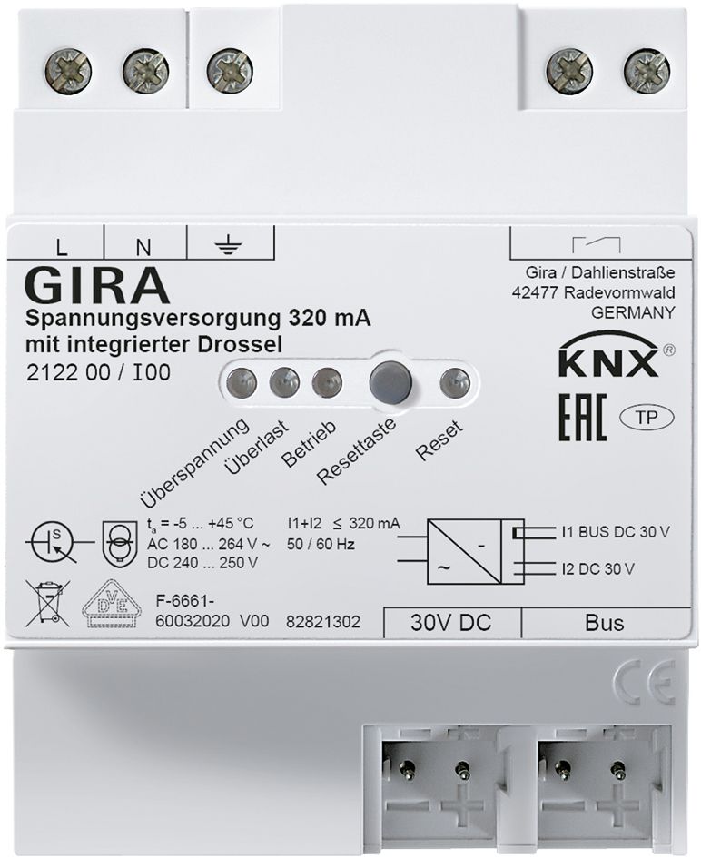 Spannungsversorgung KNX REG 4TE 320mA