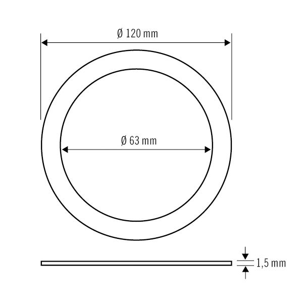 Deckeneinbauadapter edst Zubehör ST Ø120mm