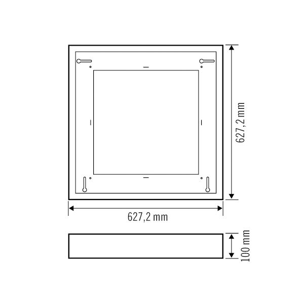 Aufbaurahmen ws Zubehör ST L627mm B627mm