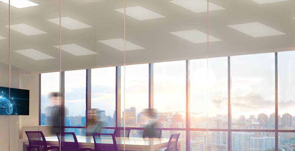 LED-Deckeneinbauleuchte STELLA 37W 4000K 3800lm ws Konv IP20 625x625x90mm