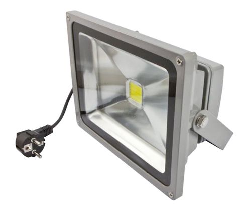 LED-Anbaustrahler 50W 3300K 4250lm gr mt IP65 1LED Alu RF:matt Direktans