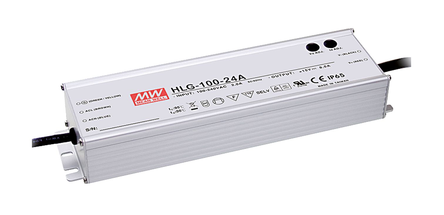 LED-Trafo 120W 0-5000mA 24V IP65 stat Metallgeh 220x68x38,8mm