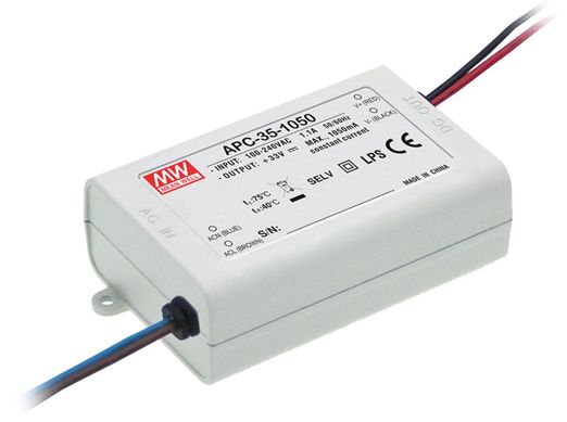 LED-Trafo 35W 350mA 100V IP42 Kstgeh dyn 84x57x29,5mm