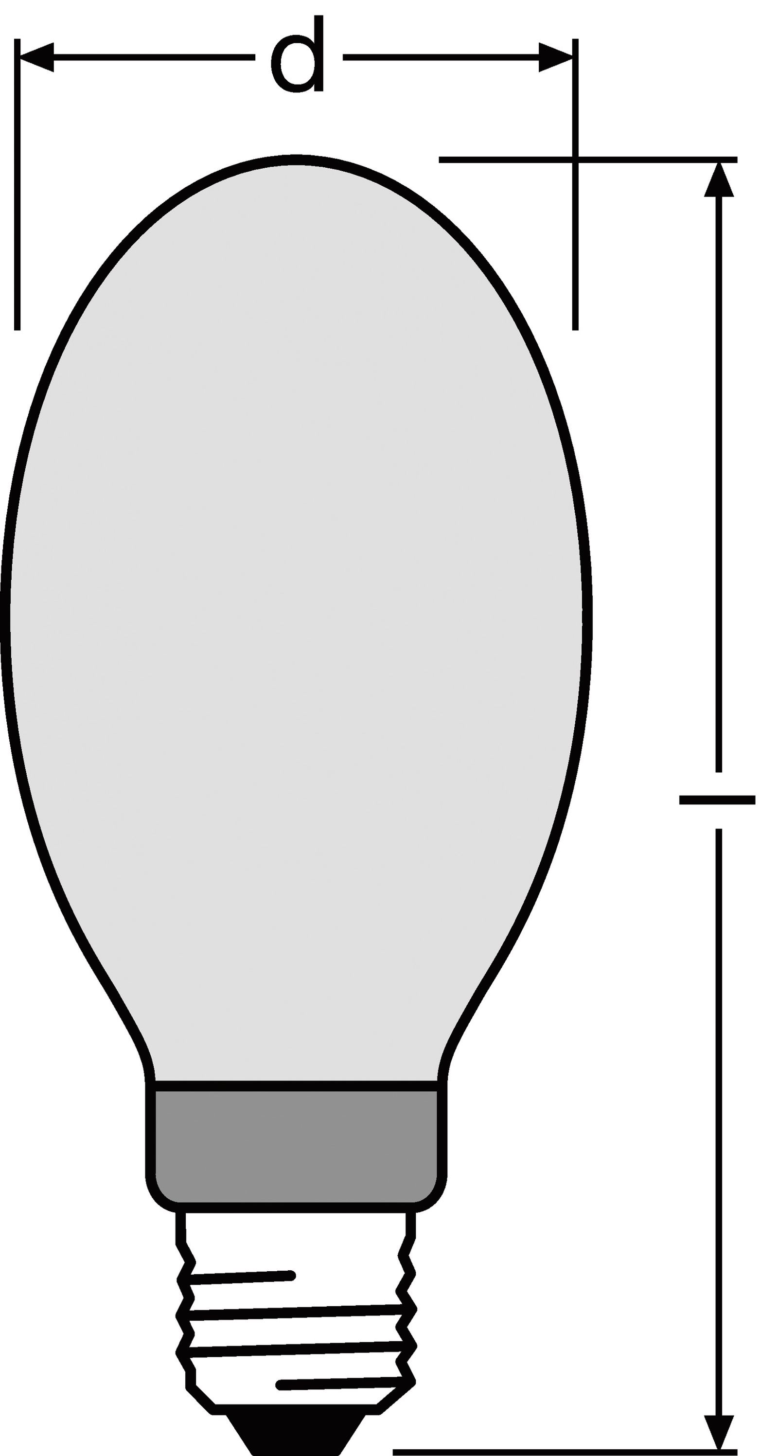Halogen-Metalldampflampe 440W 3800K E40 ellip UV h45 extZündg.erf. 40000lm