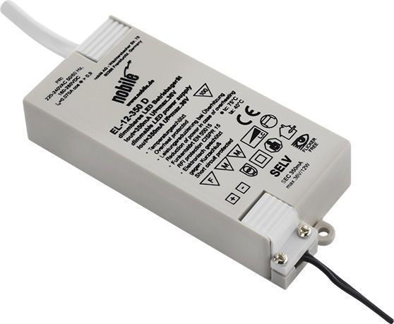 LED-Trafo 12W 350mA 35V IP20 dim Kstgeh Dimmung Phasenabschnitt dyn 110x45x20mm