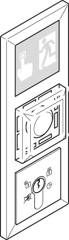 Fluchttürsystem m.Gehäuse EB autark Einb vernetz Standalone 24V